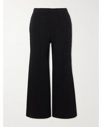Suzie Kondi - Fili Kick Cropped French Cotton-Terry Flared Pants - Lyst
