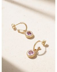 Alison Lou - Madison 14-Karat, Laboratory-Grown Amethyst And Enamel Earrings - Lyst