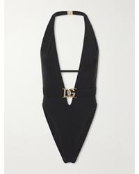 Dolce & Gabbana - Logo-Embellished Stretch Jersey One-Piece - Lyst