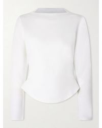 Alaïa - Asymmetric Cotton-Blend Jersey Top - Lyst