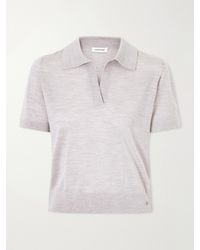 Anine Bing - Moni Wool And Cashmere-Blend Polo Sweater - Lyst