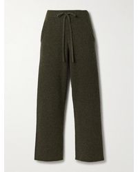 The Elder Statesman - Ribbed Cashmere Track Pants - Lyst