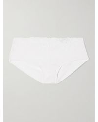 Commando - Double Take Lace And Stretch-Jersey Briefs - Lyst