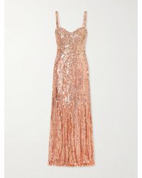 Jenny Packham - Da Vinci Crystal-Embellished Sequined Tulle Gown - Lyst