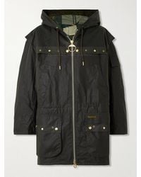 Barbour - Aberford Hooded Waxed-Cotton Jacket - Lyst