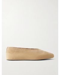 Le Monde Beryl - Apres Ski Rubber-Trimmed Suede Ballet Flats - Lyst