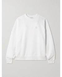 Anine Bing - Miles Embroidered Cotton-Jersey Sweatshirt - Lyst