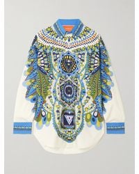 La DoubleJ - Better Than Your Boyfriend's Printed Cotton-Poplin Shirt - Lyst
