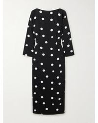 BERNADETTE - Luce Midikleid Aus Crêpe De Chine Mit Punkten - Lyst
