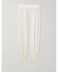Alaïa - Shirred Silk-Blend Georgette Balloon Pants - Lyst