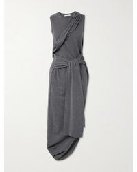 JW Anderson - Tie-Detailed Wrap-Effect Knitted Maxi Dress - Lyst