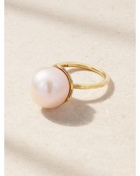 Octavia Elizabeth - Orb Ring Aus 18 Karat Mit Perle Und Diamanten - Lyst