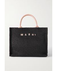 Marni - Tote Aus Raffiabast Mit Stickerei - Lyst