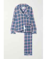 Rails Clara Pyjama Aus Kariertem Flanell - Blau