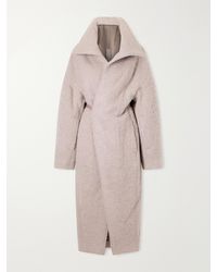 Rick Owens - Dracucollar Belted Alpaca And Virgin Wool-Blend Coat - Lyst