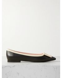 Roger Vivier - Gommettine Buckled Patent-Leather Ballet Flats - Lyst