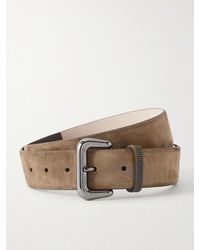 Brunello Cucinelli - Monili-Embellished Suede Belt - Lyst