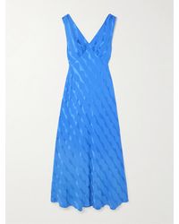 RIXO London - Sandrine Midikleid Aus Glänzendem Jacquard - Lyst