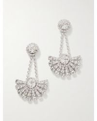 Jennifer Behr - Velma Rhodium-Plated Crystal Earrings - Lyst