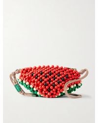 ALÉMAIS - Watermelon Beaded Wood Shoulder Bag - Lyst