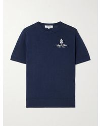 Sporty & Rich - Vendome Embroidered Merino Wool T-Shirt - Lyst