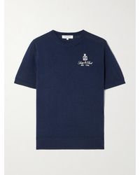 Sporty & Rich - Vendome Embroidered Merino Wool T-Shirt - Lyst