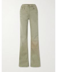 R13 - Jane Distressed High-Rise Wide-Leg Jeans - Lyst