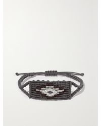 Diane Kordas - Evil Eye Armband Aus Geflochtener Kordel Mit Diamanten, Saphiren Und Details Aus 14 Karat - Lyst