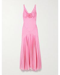 Rodarte - Embellished Polka-Dot Silk-Satin Twill Gown - Lyst