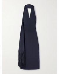 Cult Gaia - Caia Draped Fringed Stretch-Knit Midi Dress - Lyst