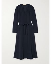 Ulla Johnson - Asilia Midikleid Aus Crêpe Mit Bindegürtel - Lyst