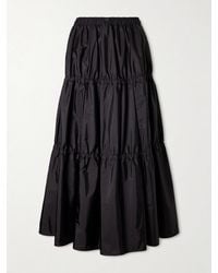 Moncler - Tiered Shell Midi Skirt - Lyst