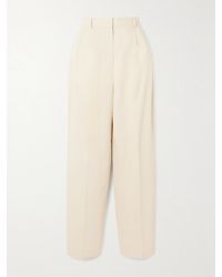 TOTEME - Woven Pleated Tapered Pants - Lyst
