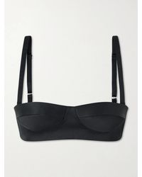 KHAITE - Selah Cotton-Blend Satin Bralette - Lyst