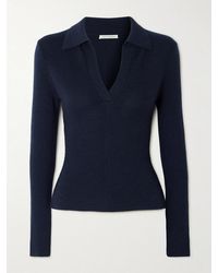 Emilia Wickstead - Austin Ribbed Wool Polo Shirt - Lyst
