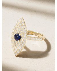 Anita Ko - Evil Eye 18-Karat, Sapphire And Diamond Ring - Lyst