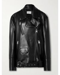 KHAITE - Hansel Oversized Belted Leather Biker Jacket - Lyst