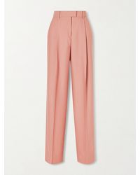 Another Tomorrow - Net Sustain Pleated Virgin Wool-Twill Wide-Leg Pants - Lyst