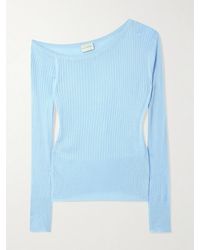 Deiji Studios - One-Shoulder Ribbed-Knit Top - Lyst