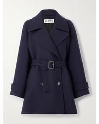 Loewe - Double-Breasted Belted Wool And Silk-Blend Twill Jacket - Lyst
