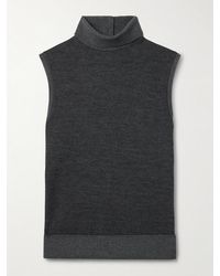 Proenza Schouler - Sandrine Pullunder Aus Einer Gerippten Baumwollmischung Mit Stehkragen - Lyst