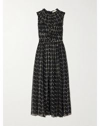 Ulla Johnson - Kasia Ruffled Crinkled Metallic Fil Coupé Silk-Blend Midi Dress - Lyst