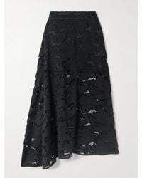 Patou - Asymmetric Organic Cotton-Blend Lace Midi Skirt - Lyst