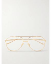 Bottega Veneta - Aviator-Frame Metal Sunglasses - Lyst