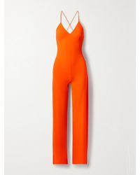 Norma Kamali - Open-Back Stretch-Jersey Jumpsuit - Lyst