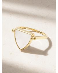 Mateo - Flip Ring Aus 14 Karat Mit Perle Und Diamant - Lyst