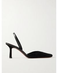 Neous - Dilmun Leather-Trimmed Suede Slingback Pumps - Lyst