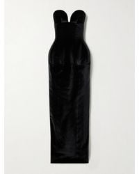 Monot - Strapless Velvet Gown - Lyst