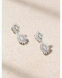 Suzanne Kalan - Boucles D'Oreilles En Or Blanc 18 Carats (750/1000) Et Diamants - Lyst