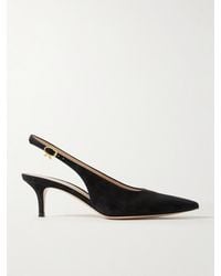Gianvito Rossi - Robbie 45 Suede Slingback Pumps - Lyst